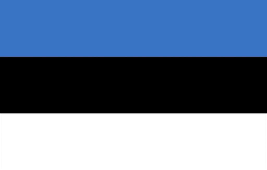 What colors does the flag of Estonia consist of?
