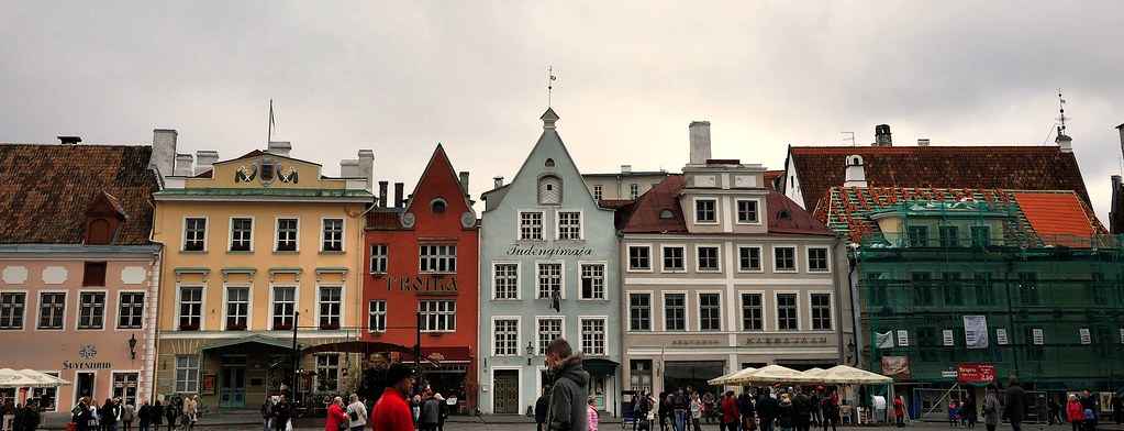 Profile of Old Town in Tallinn, Estonia